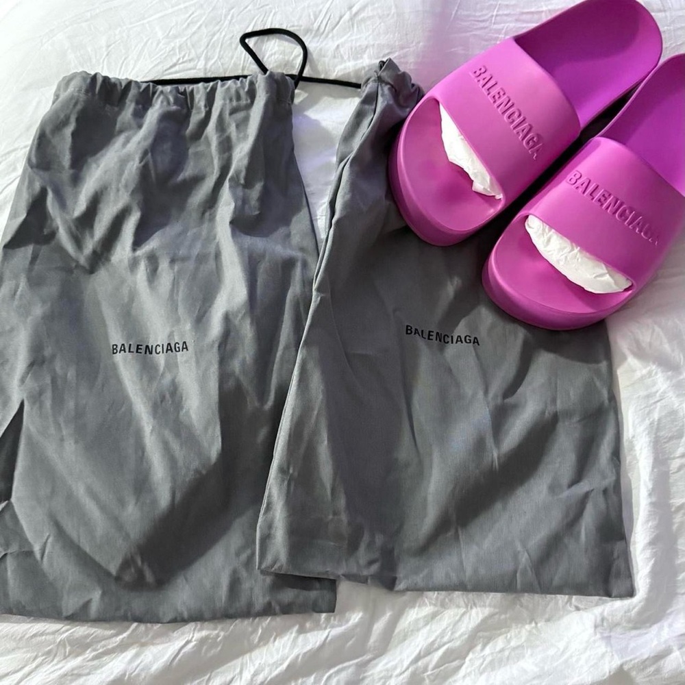 Balenciaga Pink Chunky Slides